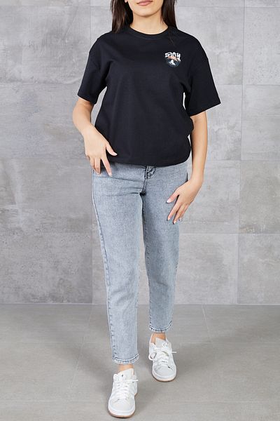 DPARİS Tricou cu imprimeu supradimensionat pentru damă