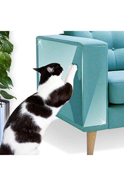 PAWAWAY قطعة لاصقة شفافة للقطط مقاس 69x100 سم. واقي أثاث الأريكة