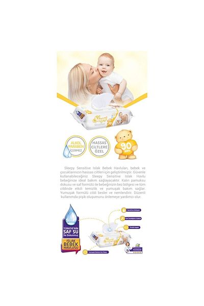 Sleepy Sleepy Wet Towel Sensitive 90'' with Cover X24