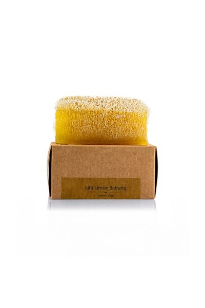 dionesse Pumpkin Fiber Lemon Soap 130 Gr - Deep Cleansing and Natural Exfoliating Soap for Oily Skin