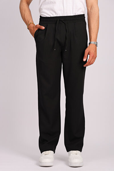 JAKOTTO Men's Pleated Baggy Elastic Waist Trousers