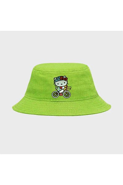 Köstebek Green Hello Kitty Bicycle Bucket Hat