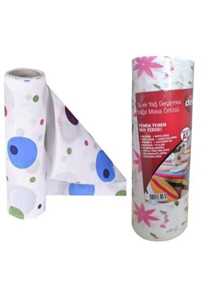nistabolje 100 Adet(10 RULO) Kullan At Masa Örtüsü 100x120 Cm Sıvı Geçirmez Sofra Kağıdı Tek Kullanımlık