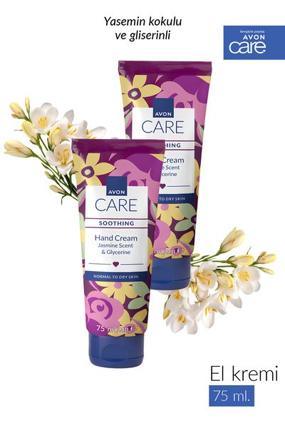 AVON Care Shimmering Gliserin İçeren Yasemin Kokulu El Kremi 75 Ml. İkili Set