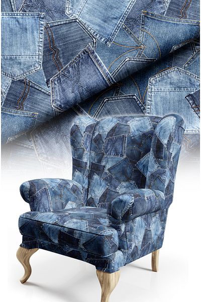CANİLA Digital Printed Upholstery Sofa Fabric, Throw Pillow, Cushion Covering. Premium Fabric