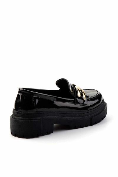 Bambi Siyah Kadın Loafer Ayakkabı K01641015508