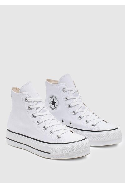converse Chuck Taylor All Star Platform Canvas Weiße Damen Sneaker 560846C