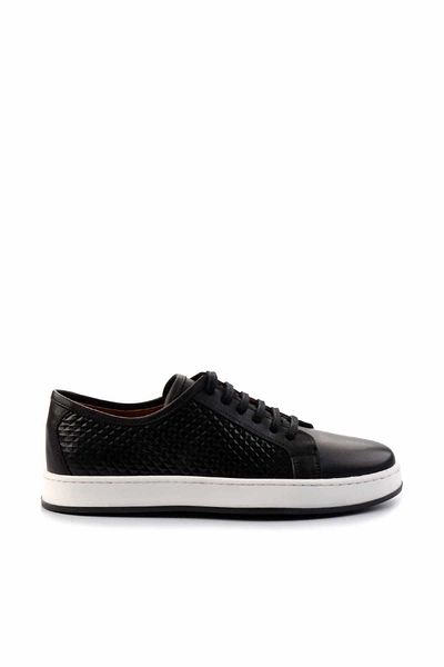 Bambi Black Leather Men's Sneaker E01310099803