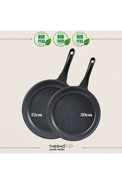 ThermoAD Graneu Series Maxi Pan Set - 30 cm and 32 cm Gray