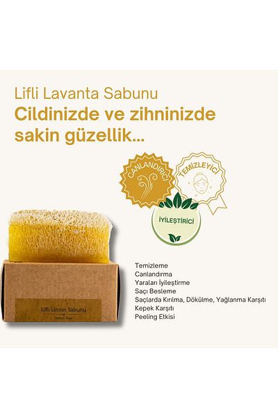dionesse Pumpkin Fiber Lemon Soap 130 Gr - Deep Cleansing and Natural Exfoliating Soap for Oily Skin
