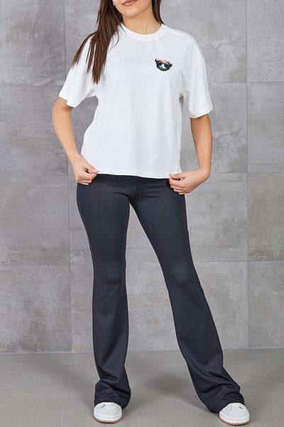 DPARİS Women's Oversize Crew Neck Printed T-Shirt
