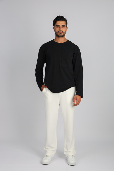 JAKOTTO Likralı Rahat Kesim Beli Lastikli Baggy Pantolon