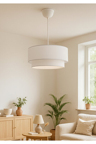 HOMİNG Homing Bohem Tarz Minimalist Beyaz Sarkıt Avize