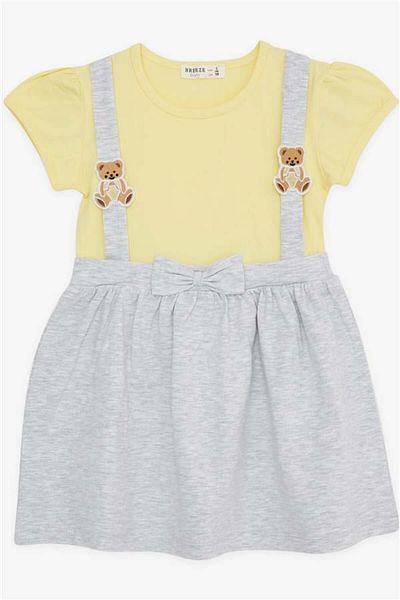 Breeze Girl's Cotton Teddy Bear Gilet Dress