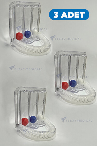 Flexy Medical Triflo Solunum Egzersiz Cihazı 3 Adet Yüksek Kalite Nefes Egzer...