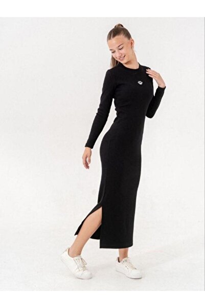 Zekids Kız Çocuk Mevsimlik Kaşkorse Yırtmaçlı Kalem Elbise