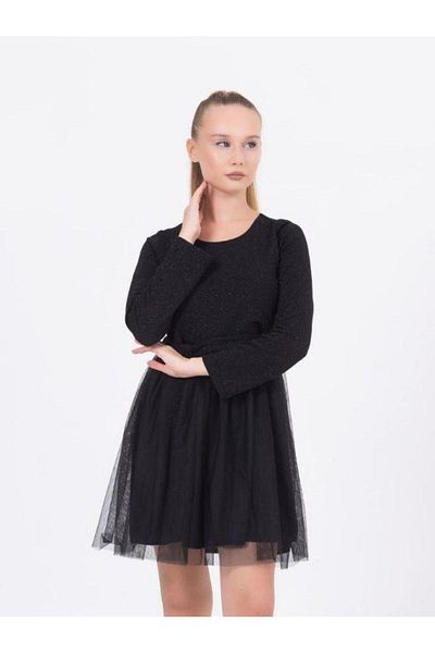 Zekids Glitter Velvet Tulle Special Occasion Dress for Girls