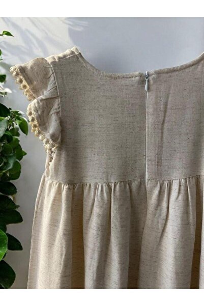 Zekids Rochie din bumbac cu dantela pentru fete