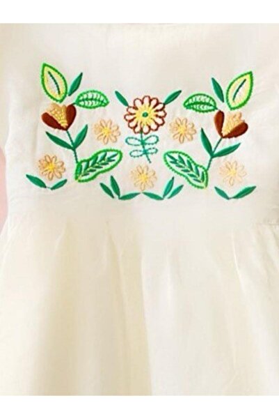 Zekids Момичешка рокля с бродерия