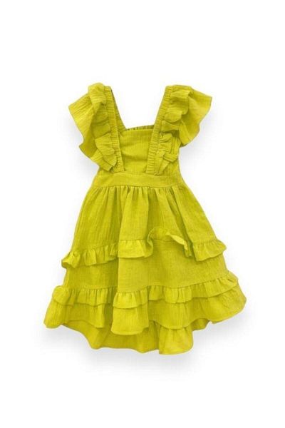 Çikoby Girl's Strap Woven Backless Dress
