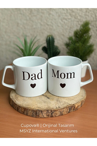 - Dad And Mom Kupa Bardak Seti, Anneler Günü, Babalar Günü, Hediye