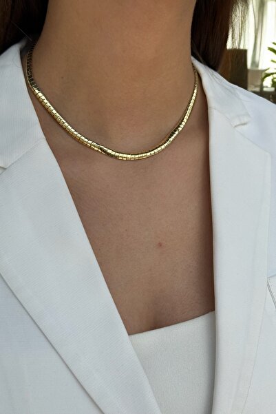 Utku Kuyumculuk 14 Ayar Italyan Gerdanlık Yılan Kolye