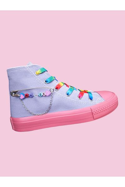 archiepet Special Design Colorful Lace-Up Name Detailed Girls Sneakers
