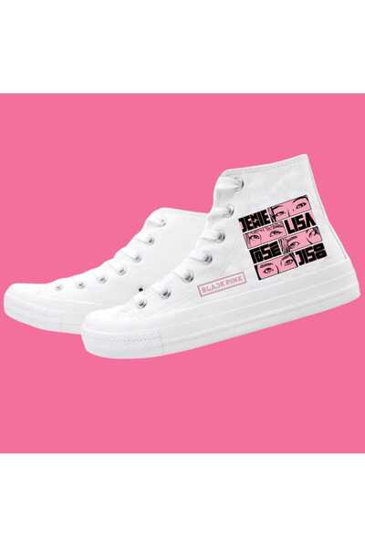 archiepet Kore kız grubu Idol aksesuarları beyaz kanvas ayakkabı pembe yüksek...