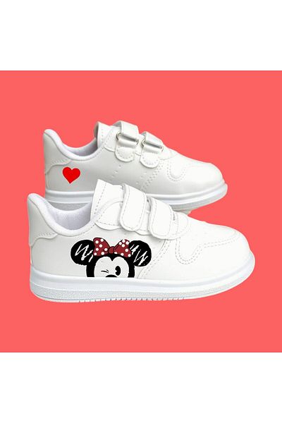 archiepet pantofi sport alb minnie fata
