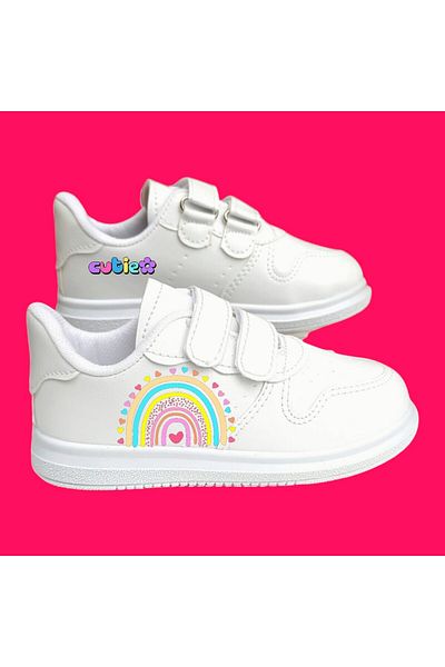 archiepet admirable pantofi sport pentru fete cu imprimeu curcubeu