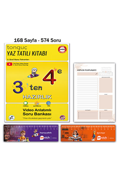 Tonguç Yayınları 4. Sınıf 3 Ten 4 E Hazırlık Ilk Adım Yaz Tatili Kitabı - Vid...
