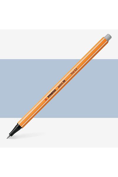 Stabilo Point 88 Fineliner Pen 0.4mm Thin Felt Tip Pen Light Gray
