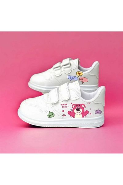 archiepet Pantofi sport pentru copii cu imprimeu roz - Design cu ursuleț
