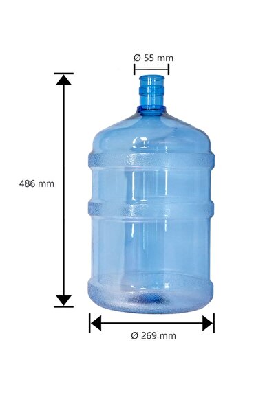 Vakia 19 Litre Şeffaf Plastik Su Damacanası (Carboy)
