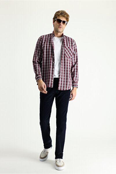 Kiğılı Pantaloni 7 Drop Slim Fit din catifea Lycra