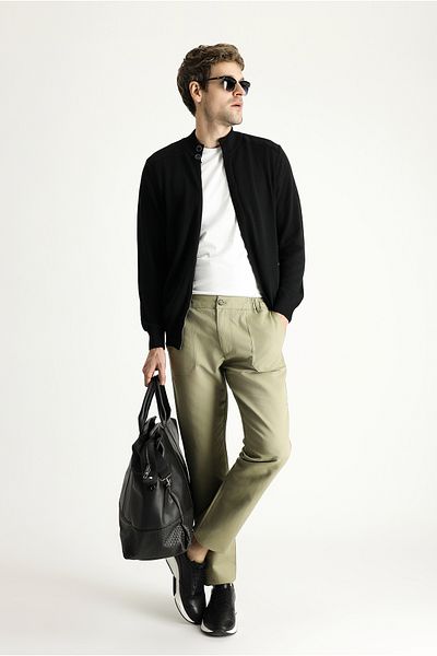 Kiğılı Slim Fit Slim Fit Elastic Waist Linen Blended Canvas / Chino Trousers