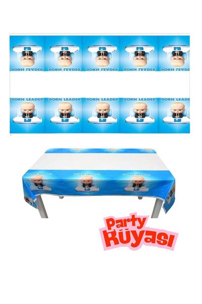 partyrüyası Patron Bebek Boss Baby Temalı Naylon Kullan At 120x180 Cm Doğum G...