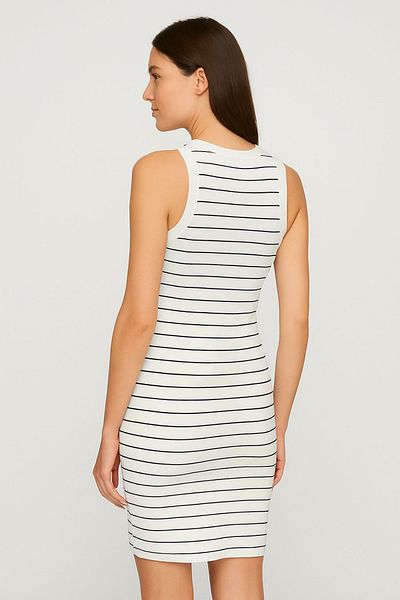 trendalisse Women's White Strap Halter Neck Sleeveless Summer Dress