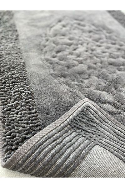 FeelHome Pamukkent Soft, Super Absorbent 2 τεμαχίων 100% βαμβάκι Ultra Luxury Σετ πατάκι μπάνιου Anthracite Brown