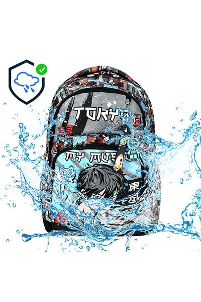 Bodmar Çanta Since 2023 Tokyo Character Anime Boy Elementary School School Bag Set (Bag Thermal Lunch Pen Holder)