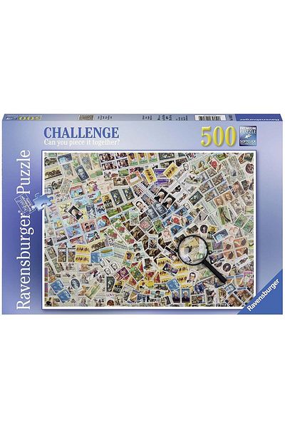 RAVENSBURGER لغز مجموعة طوابع البريد العالمية المكون من 500 قطعة