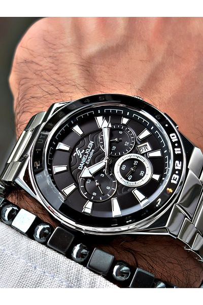 Daniel Klein Brand Silver Color Men's Wristwatch - Bracelet 0850dkl011147