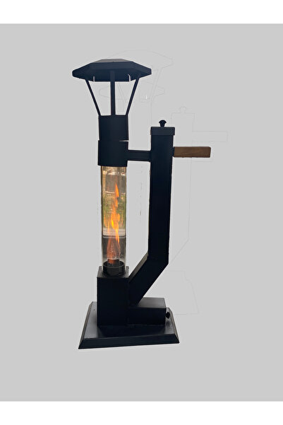 Tezel Ticaret Dumansız Midi Füze Roket Pelet Soba Tekerli 110 Cm