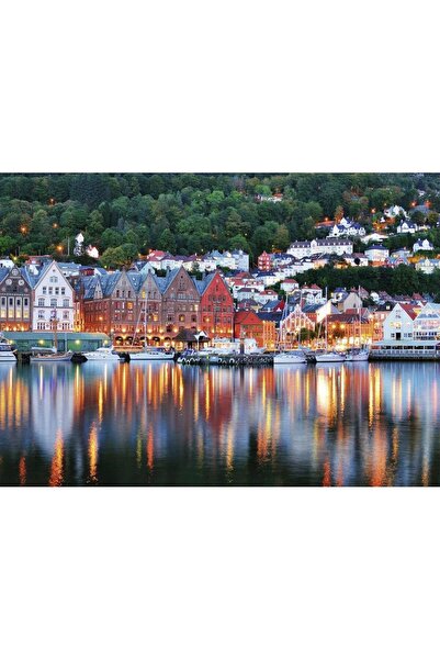 RAVENSBURGER 1000 Parça Puzzle Norveç (BERGEN) Yapboz Premium Puzzle Serisi