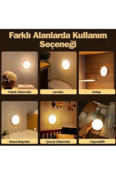 Bigpro Hareket Sensörlü Led Lamba – Mıknatıslı & Şarjlı,on/off/auto Düğmeli Kablosuz Aydınlatma