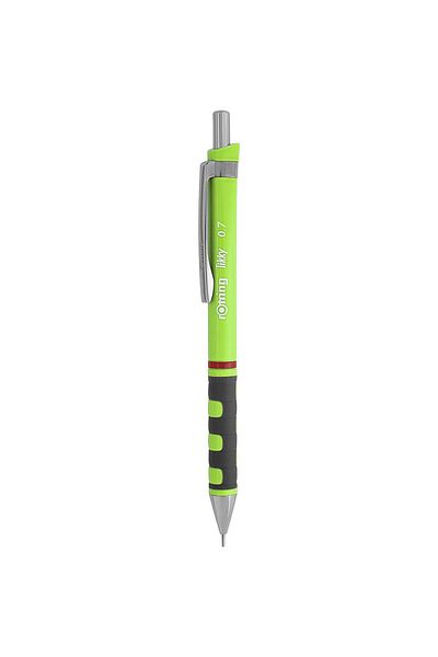 Rotring Tikky 0.7 Min School Set - Neon Green Pen and Exam Set with Eraser Gift