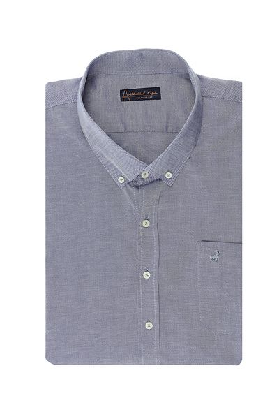 Abdullah Kiğılı Long Sleeve Regular Fit Button Collar Oxford Cotton Shirt