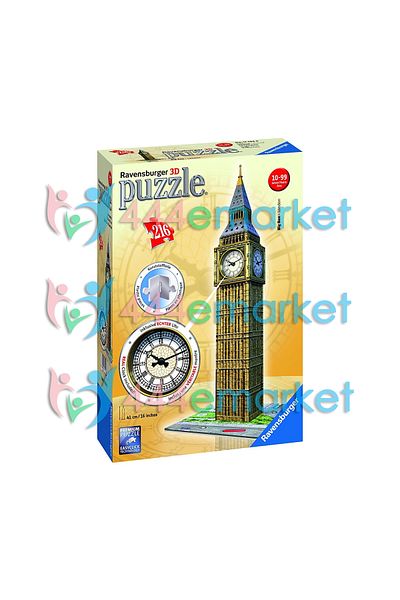 RAVENSBURGER لغز ثلاثي الأبعاد بيغ بن - 216 قطعة برج الساعة الحقيقي في لندن