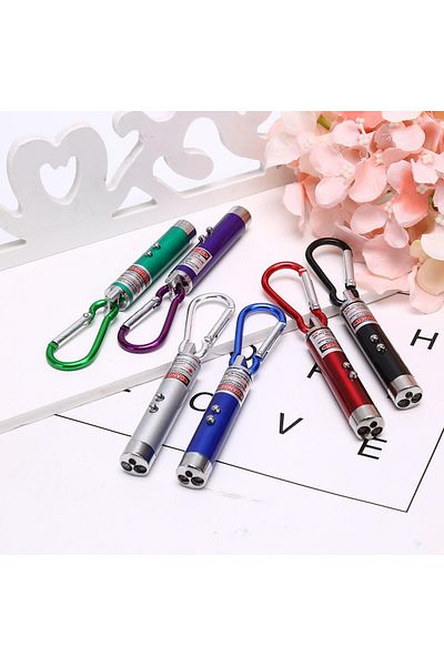 Bravo 3 Stage Laser LED Flasher 3 in 1 Cat Toy, Keychain and Flashlight 1 Piece