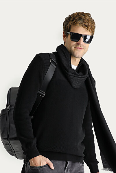 Kiğılı Bato Yaka Regular Fit Світшот з бавовняного трикотажу на блискавці